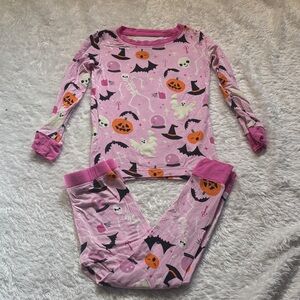 Little Sleepies Pink Halloween Themed Pajama Set 2T